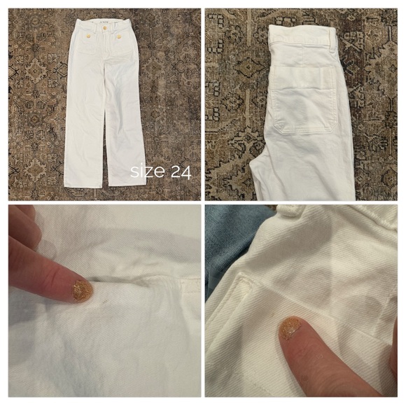 J. Crew Sailor slim wide-leg jean in white • multiple sizes • BX940 - Picture 8 of 11